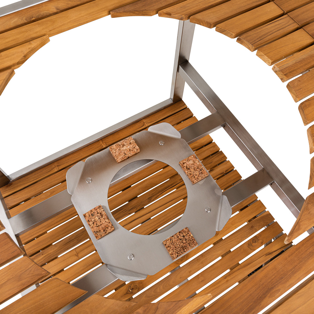 Monolith buggy made of stainless steel & teak, LeChef