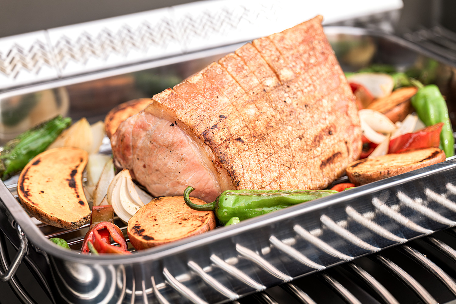 Plat à rôtir Napoleon en acier inoxydable avec grille