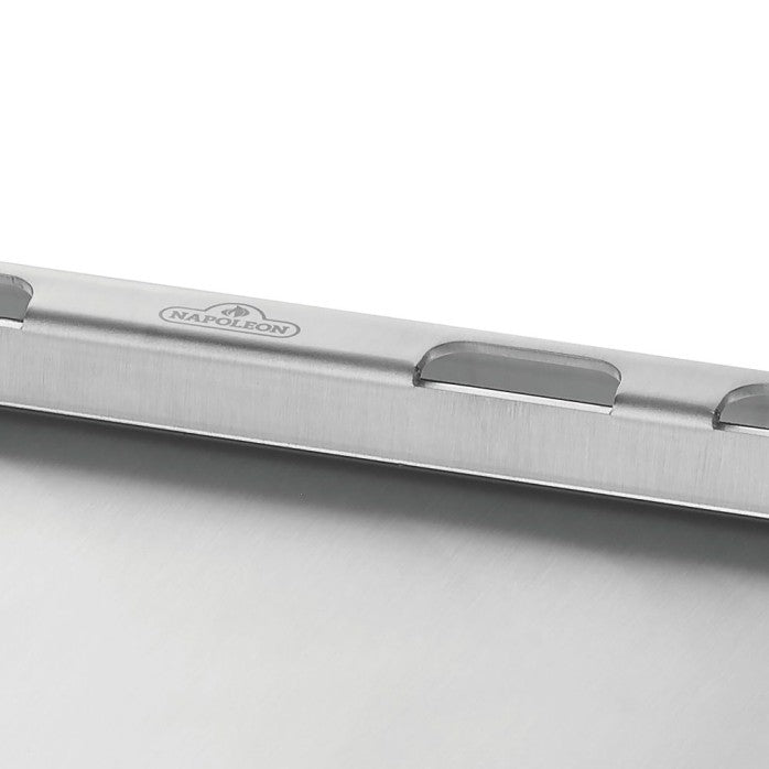 Napoleon full size stainless steel plancha for Rogue 525,625, Prestige & Prestige Pro & 700 series built-in barbecues