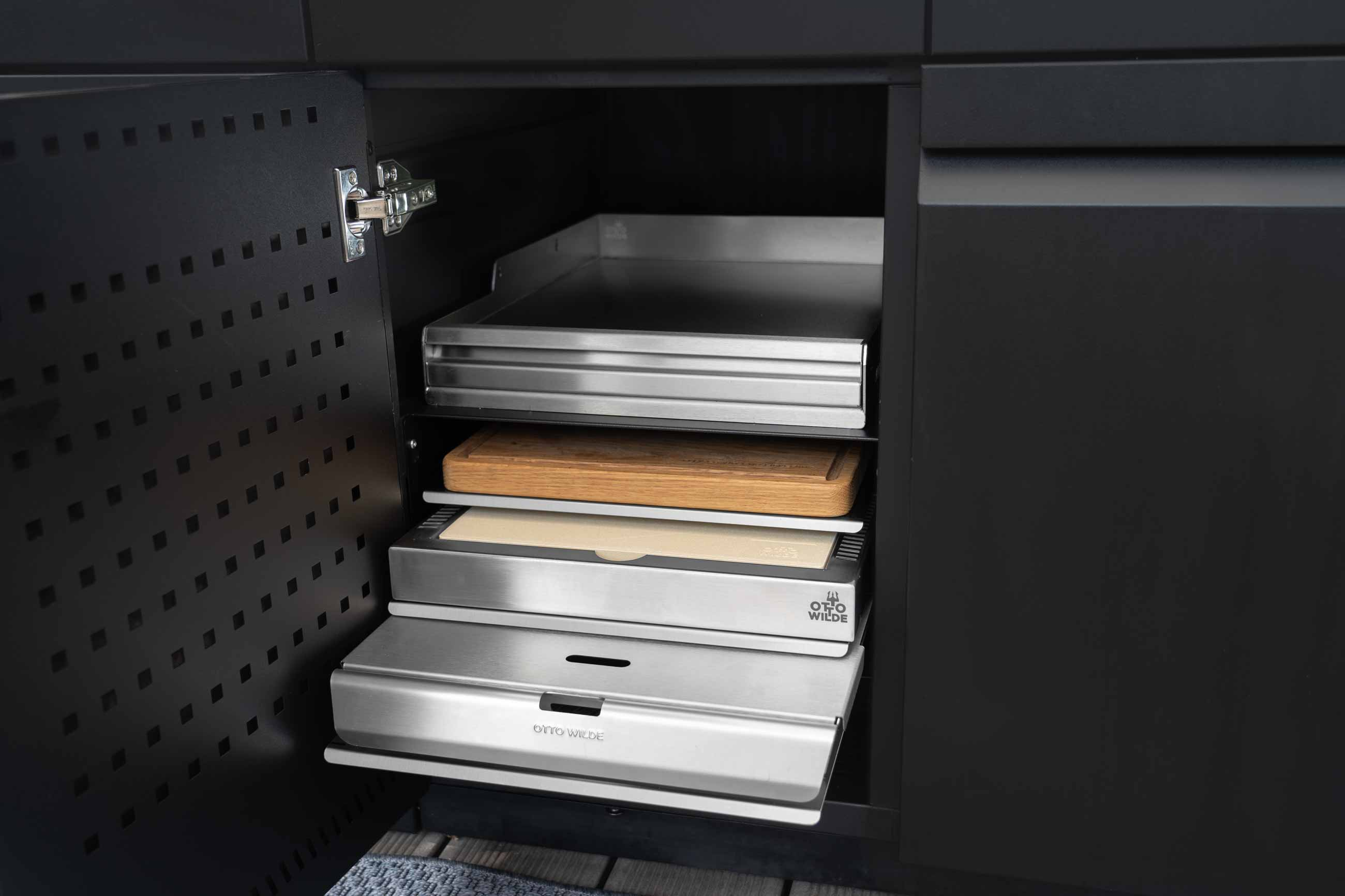 Otto Wilde shelf installation kit with triple slide-in unit