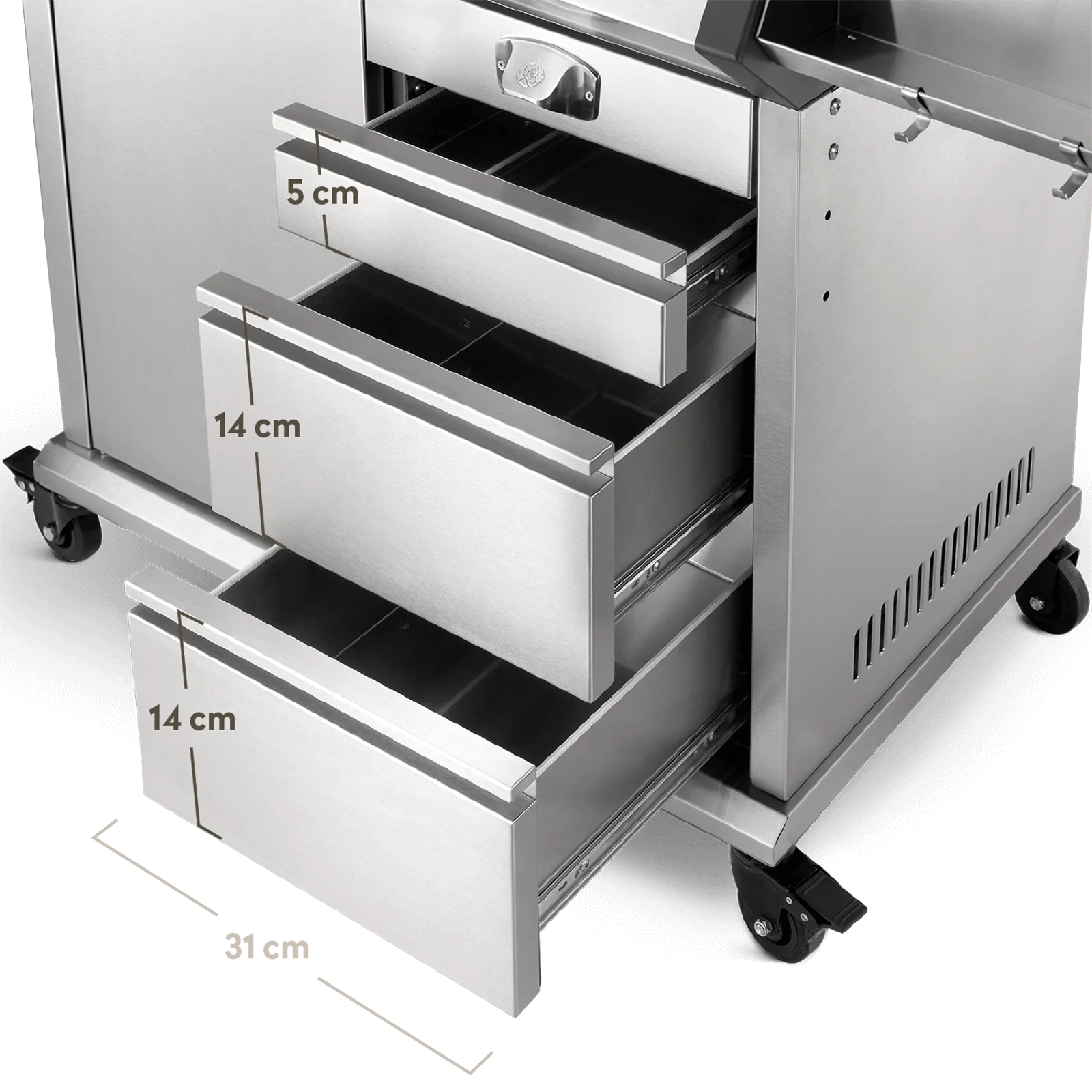 Burnhard Big EARL Premium-Gasgrill 4-Brenner Edelstahl mit Gusseisenrost