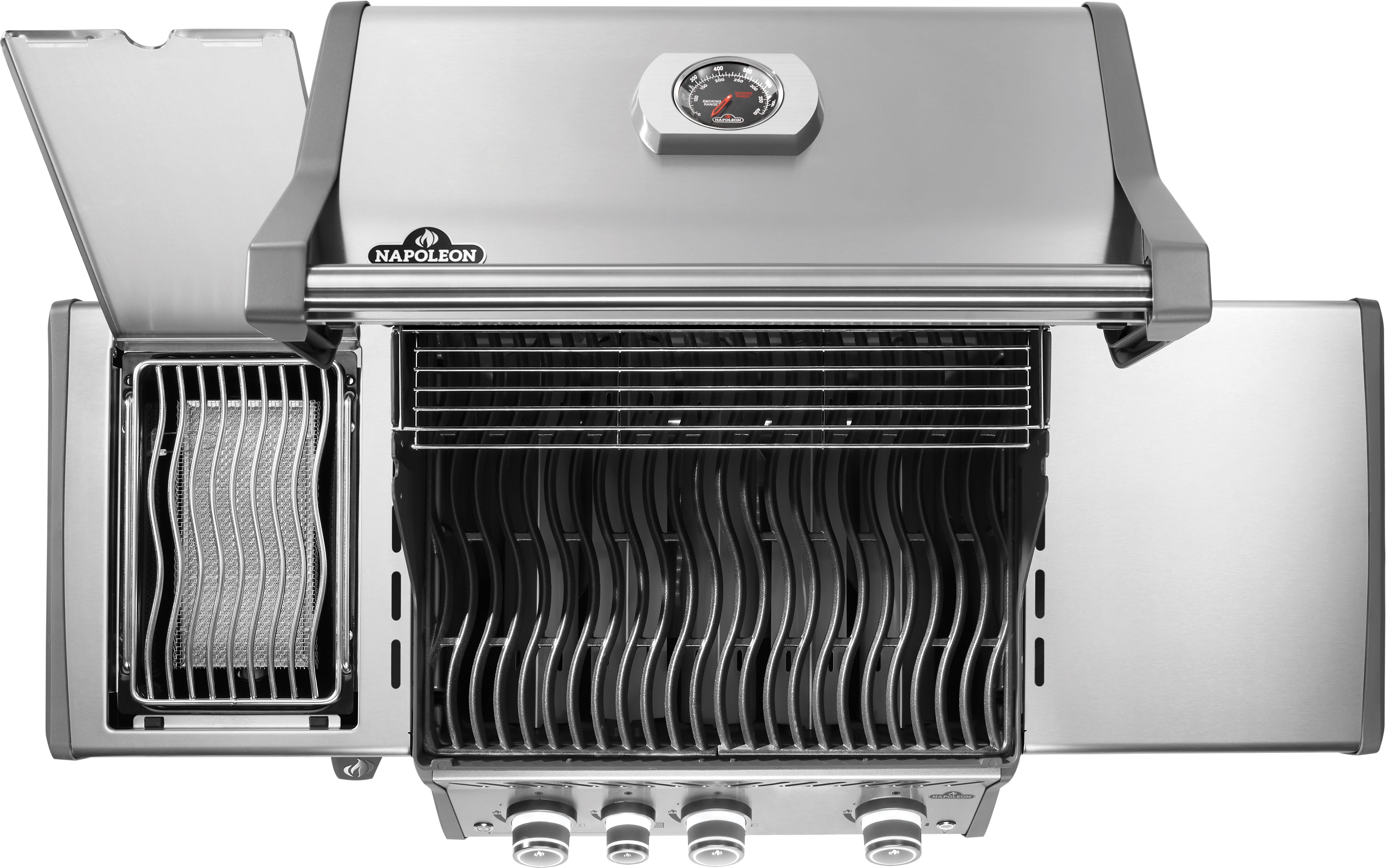 Napoleon Rogue Pro 425, SIZZLE ZONE side burner, stainless steel 2026