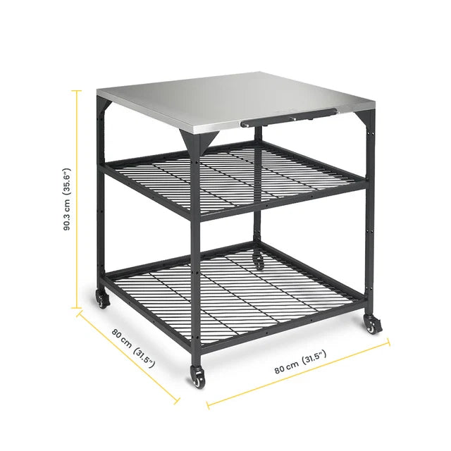 Table modulaire Ooni V2 - Grand système de table modulaire 80 x 80 x 90 cm pour fours à pizza et accessoires
