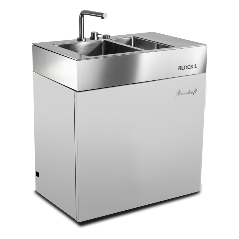 Flammkraft BLOCK L (Gen. 5) Spülmodul - &nbsp;Lichtgrau