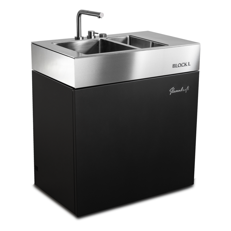 Flammkraft BLOCK L (Gen. 5) Spülmodul - &nbsp;Elfenbeinschwarz