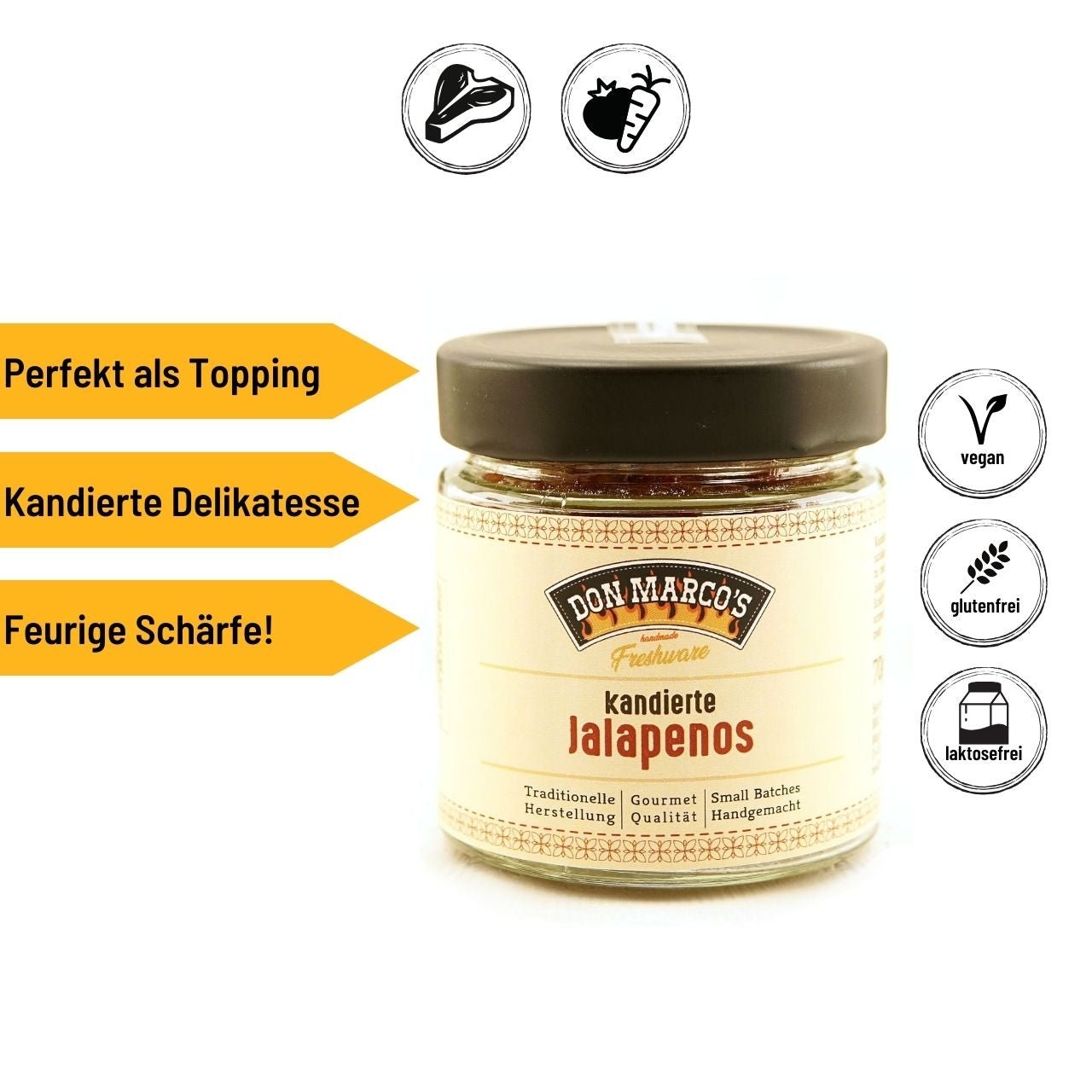 Jalapenos canditi di Don Marco, 70g