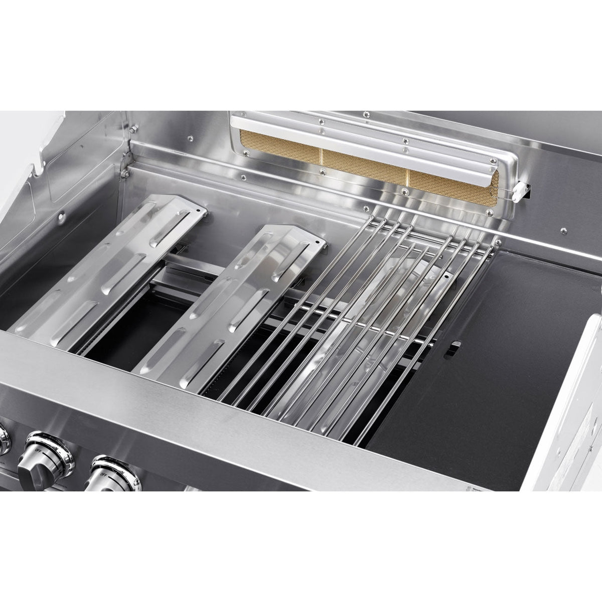 Grandhall Elite G4 Gasgrill mit Trolley, 4 Brenner + Wokbrenner, Edelstahl - Ansicht 8