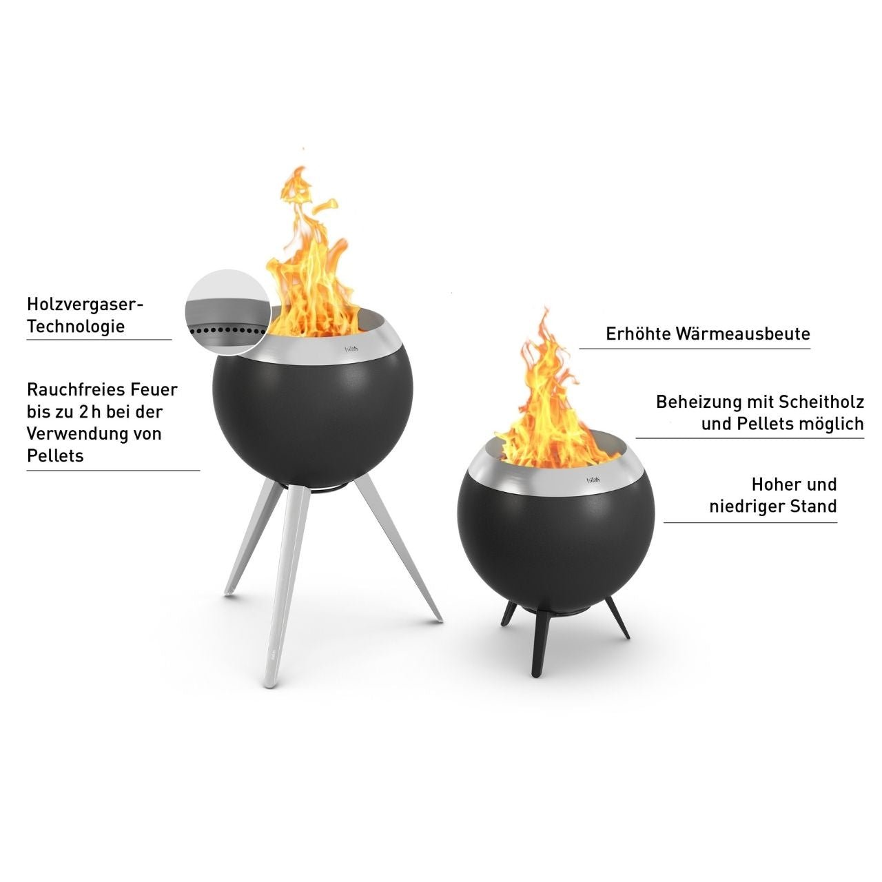 Höfats MOON 45 Feuerschale mit niedrigem Fuß - Grillstar.deHöfats MOON 45 Feuerschale mit niedrigem FußHöfatsGrillstar.deH007164064251007160