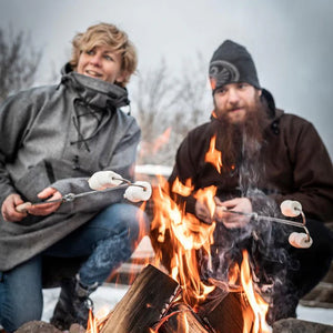 Petromax campfire spit with bent prongs in a set of 2