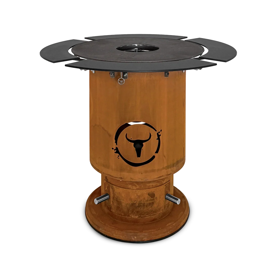 Moesta Bandit 2.0 corten - inkl. BBQ Disk + 4 Ablagen oben schwarz