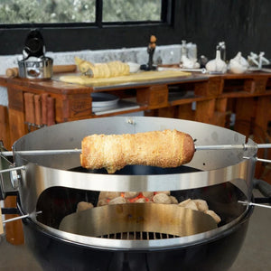 Rullo tagliafuoco Moesta, legno di faggio per girarrosto BBQ