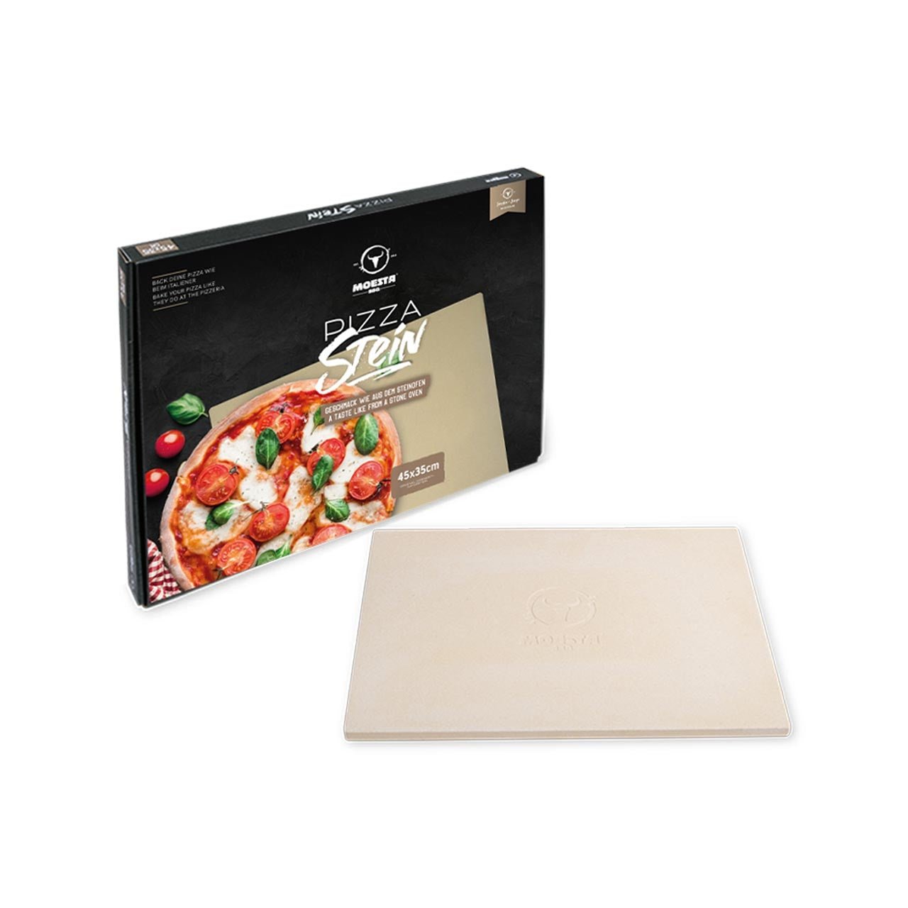 Moesta Pizzastein rechteckig 45 x 35 cm