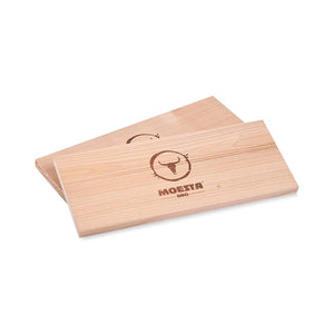 Moesta HolzPlanke Räucherbrett: 2er Set - ERLE - EXTRA DICK
