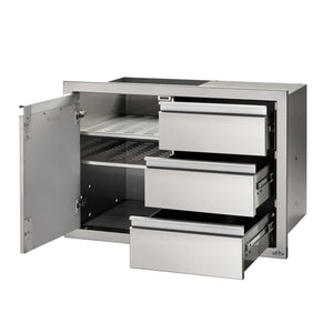 Combinaison porte intégrée et 3 tiroirs Napoléon (91 x 61 cm)