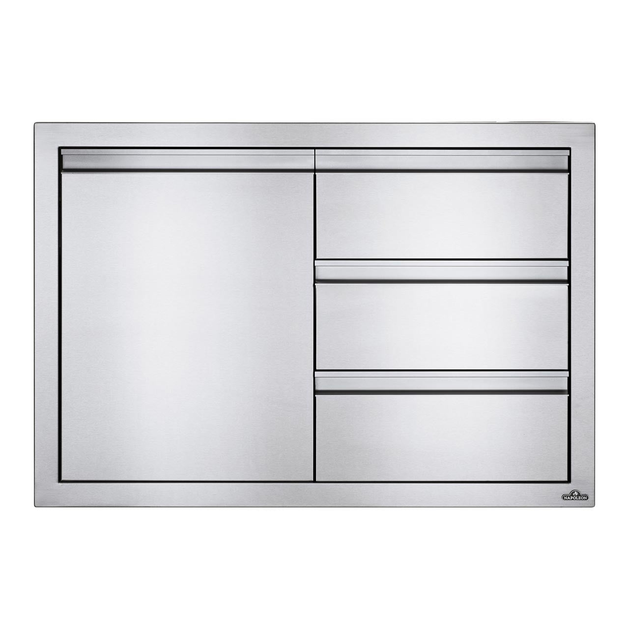 Combinaison porte intégrée et 3 tiroirs Napoléon (91 x 61 cm)