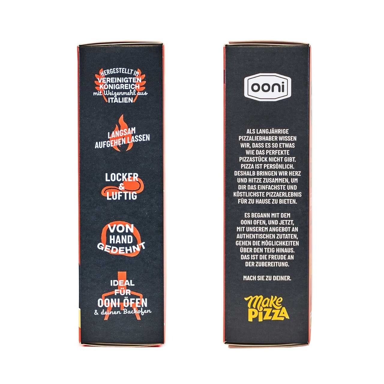 Ooni Backmischung für Pizza Neapolitanischer Art - Seiten der Verpackung
