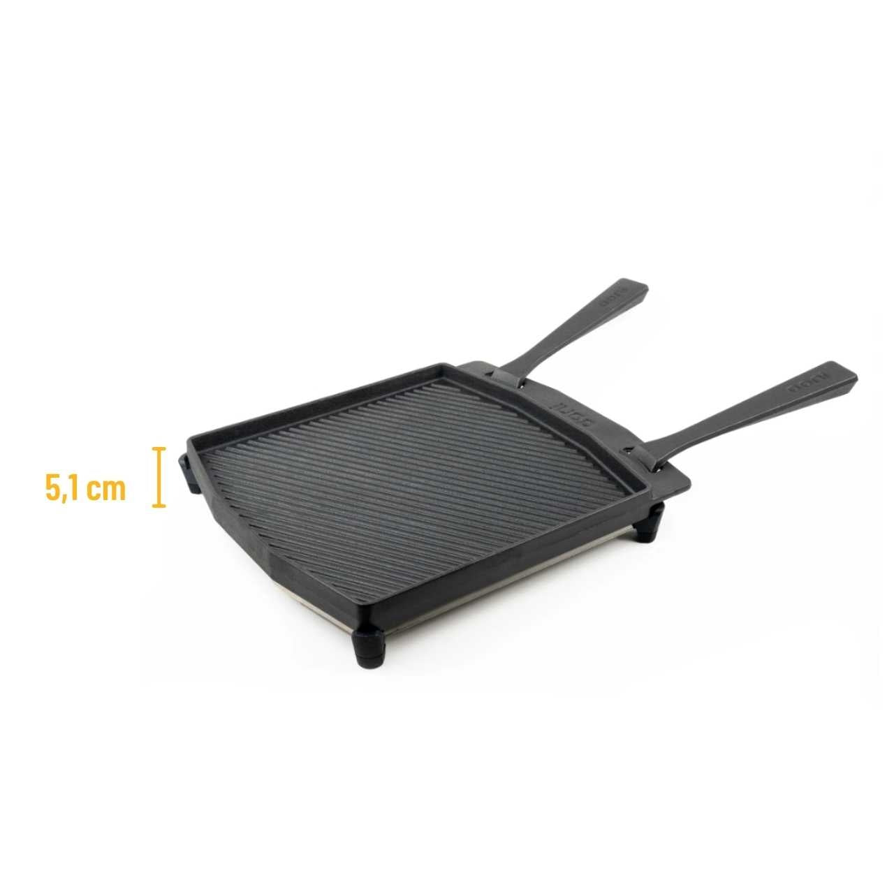 Höhe Ooni Gusseisenpfanne - doppelseitige Grizzler-Platte UU-P0A000
