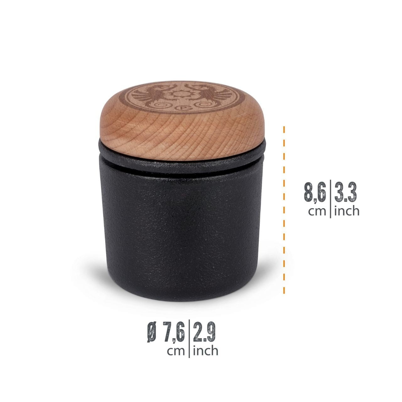 Maße Petromax Handmörser aus Gusseisen