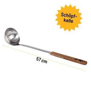 Petromax Schöpfkelle mit Walnussholzgriff, 50 cm