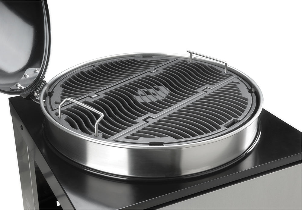 Barbacoa de carbón Napoleon, Ø57cm en carro con parrilla de hierro fundido