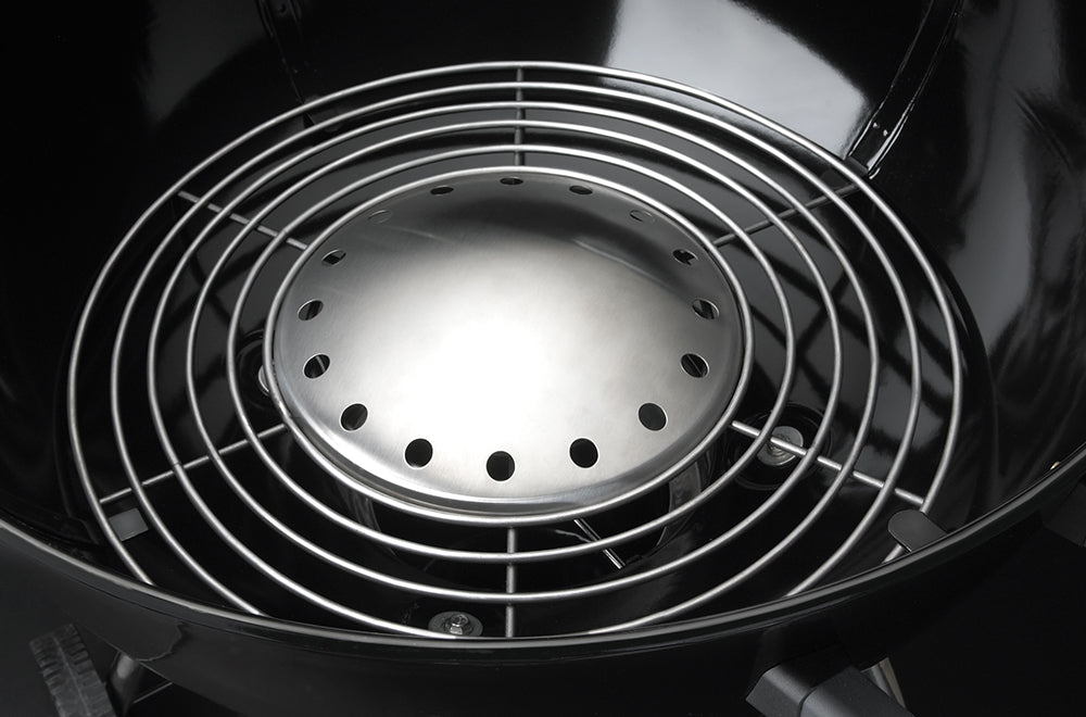 Barbacoa de carbón Napoleon, Ø57cm en carro con parrilla de hierro fundido