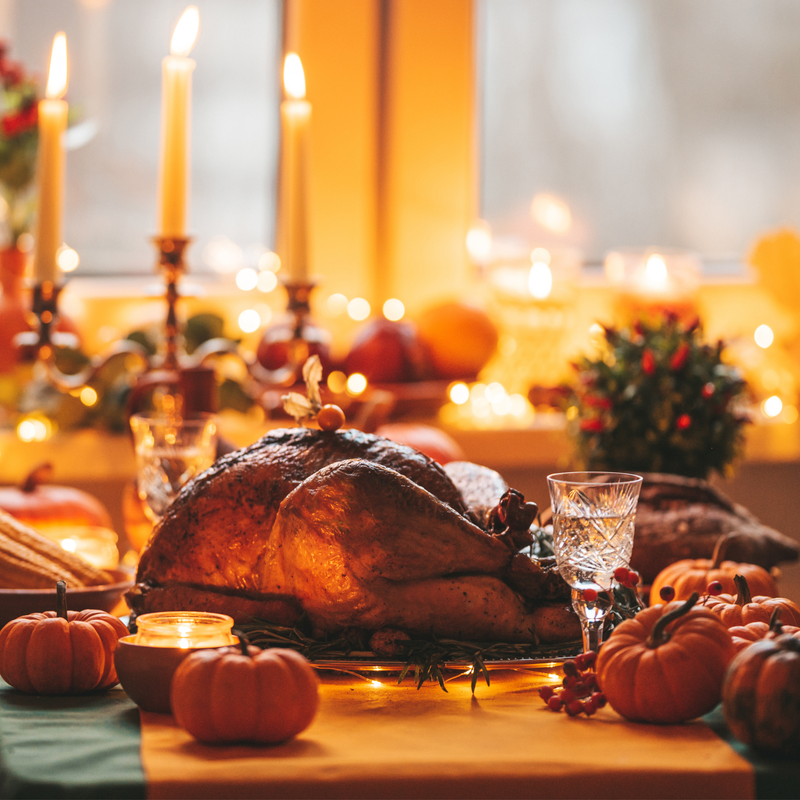 Truthahn auf dem Tisch