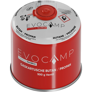 Evocamp gas cartridge, 500g butane/propane