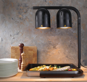 Anwendungsbild Hendi Thekenaufsatz Schwarz mit Infrarotlampen