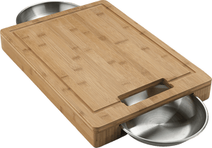 Produktbild Napoleon Pro Schneidebrett mit 2 Edelstahl Schalen