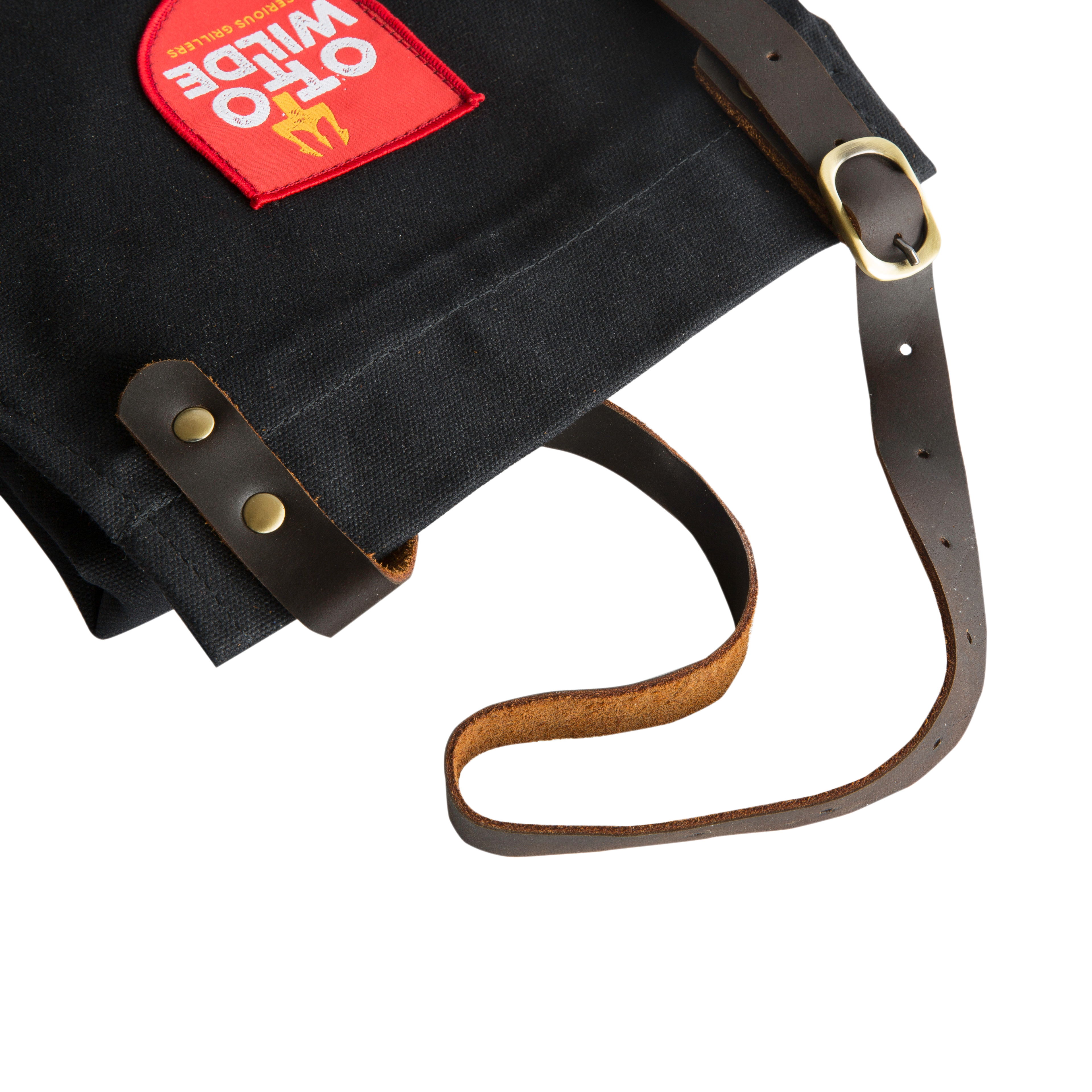 Delantal de barbacoa Otto Wilde, algodón y cuero