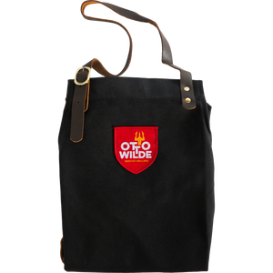 Otto Wilde barbecue apron, cotton & leather