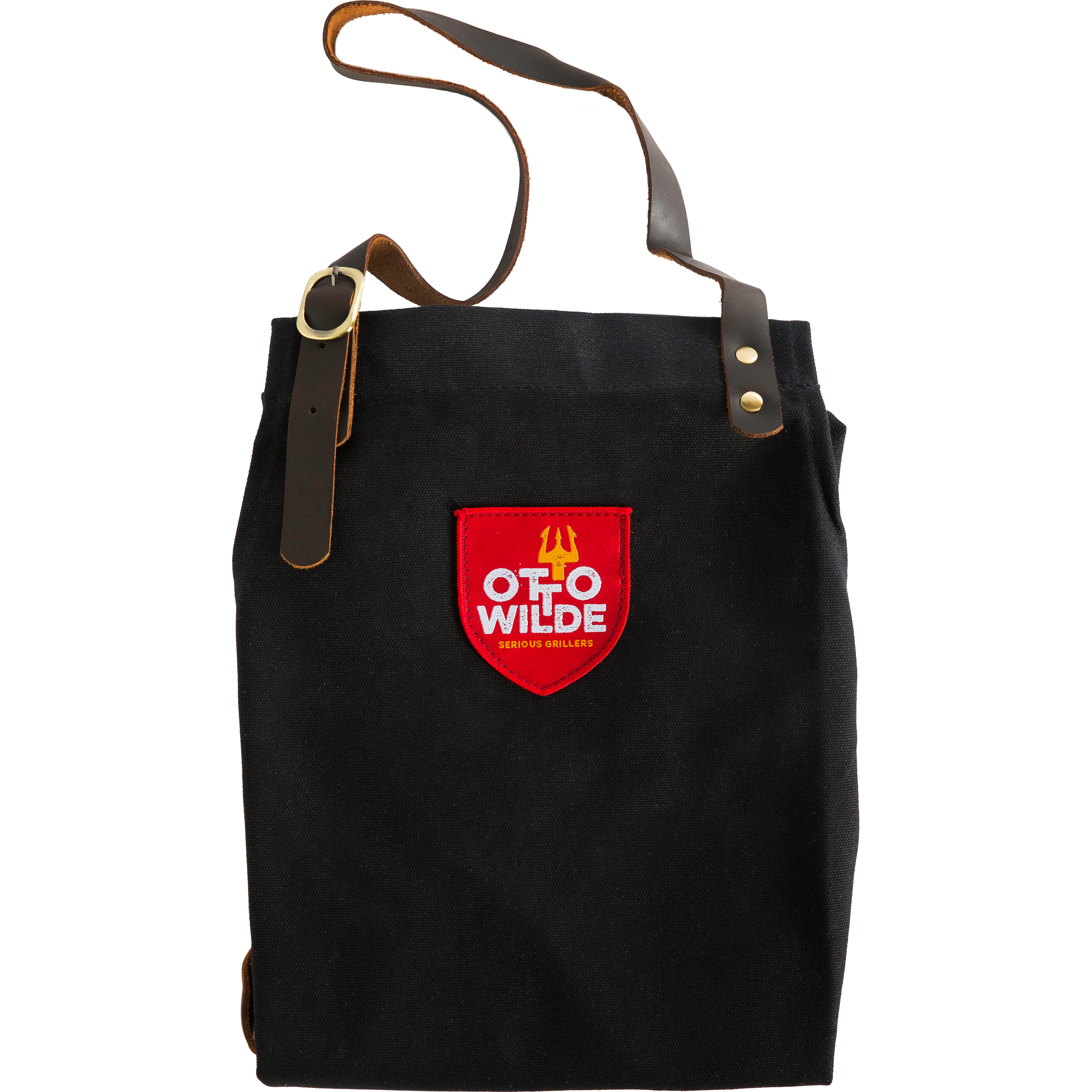 Delantal de barbacoa Otto Wilde, algodón y cuero