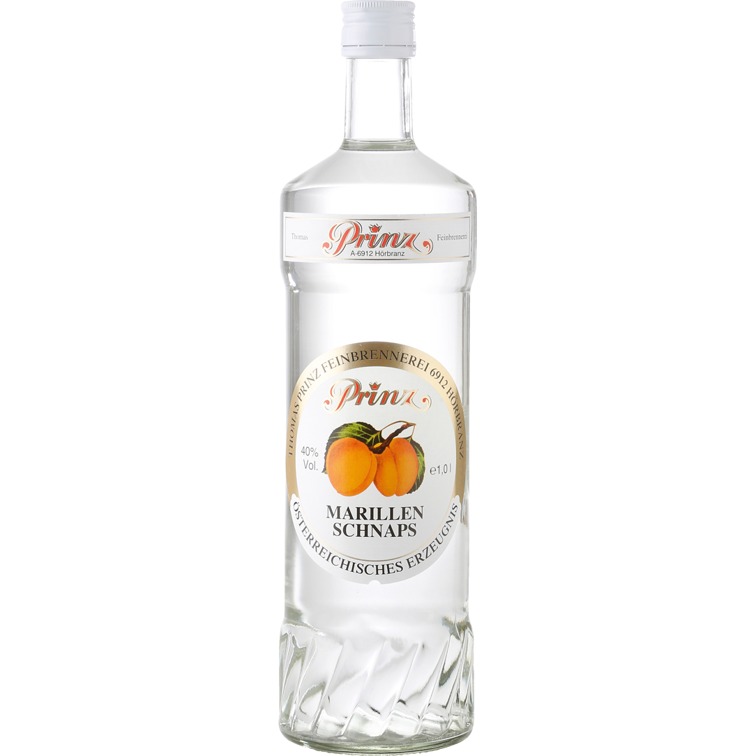 Aguardiente de albaricoque Prinz 40%, 1l