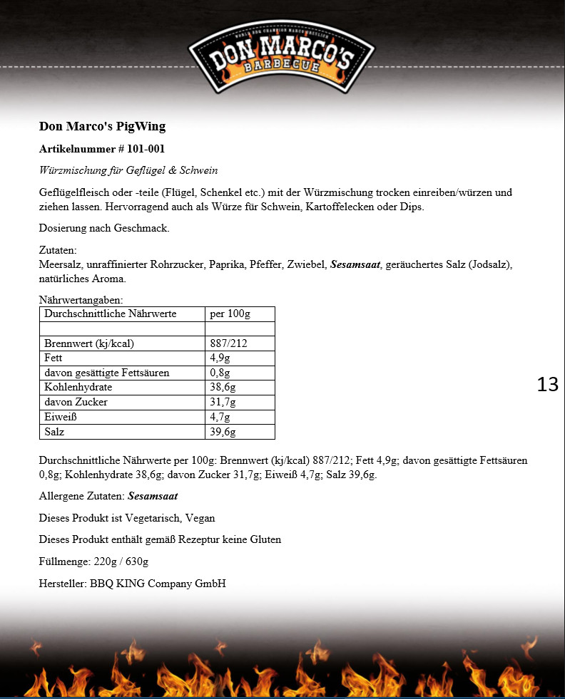 Ailes de porc Don Marco, 200 g